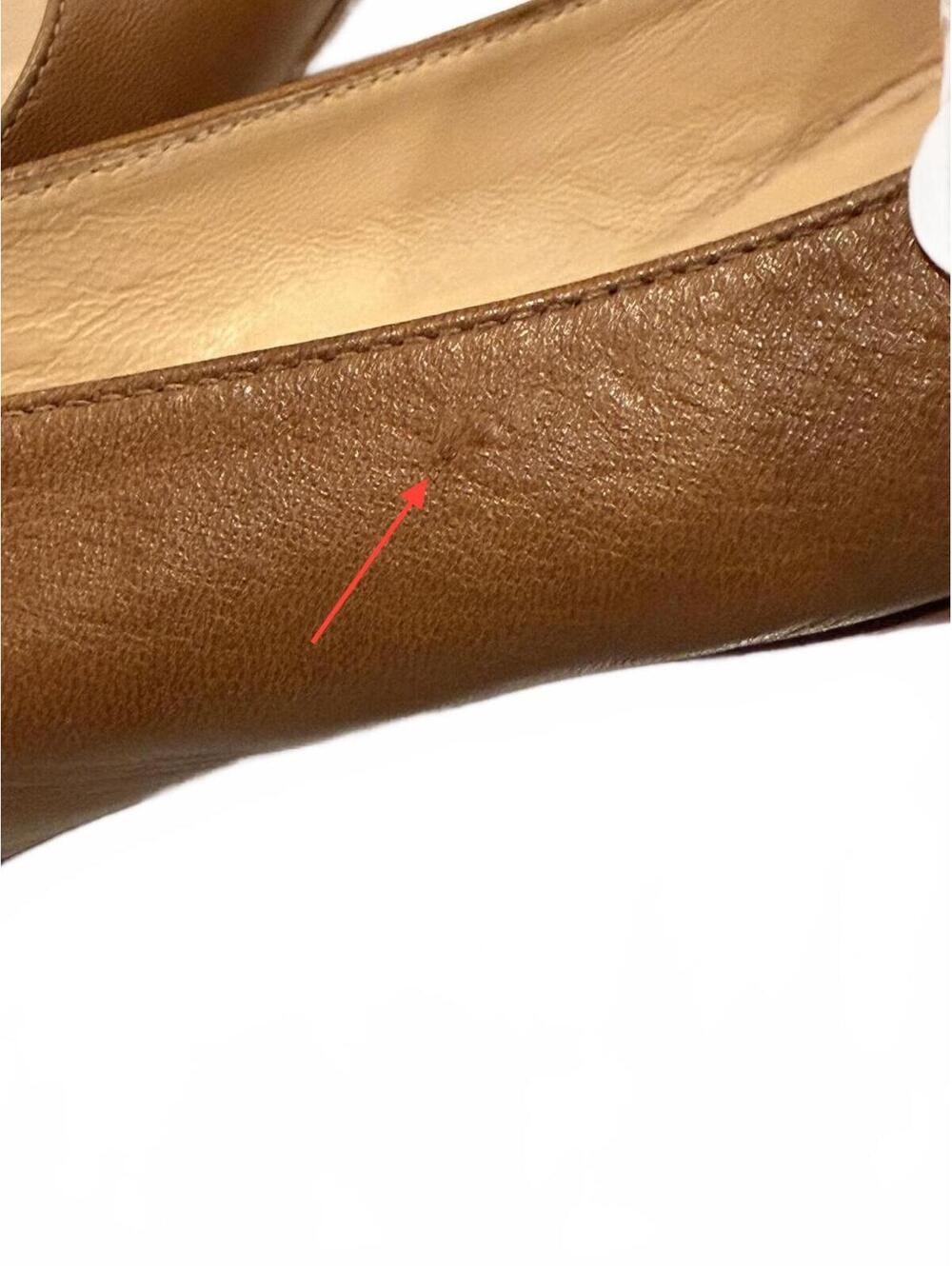 Women's Christian Louboutin Ballalla Café Crème Leather Flats - Size 36.5 - Picture 12 of 12